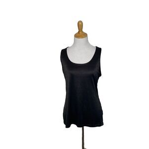 90 Degree by Reflex Soft Racerback Athletic Tank Black and Gray Stripe Sz Large